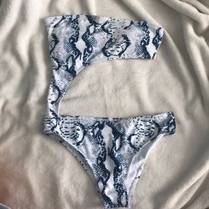 Snakeskin one piece swimsuit